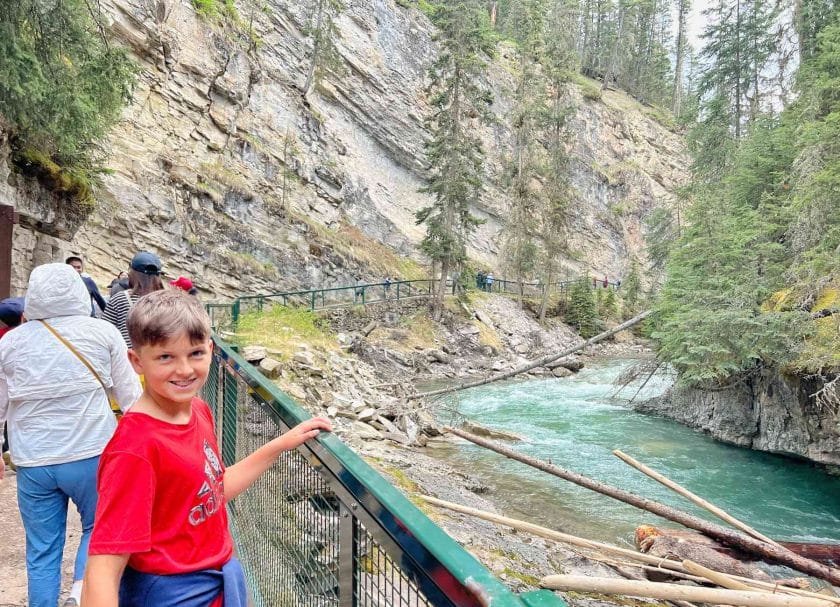 Knox on the Johnston Canyon Lower Falls Hike