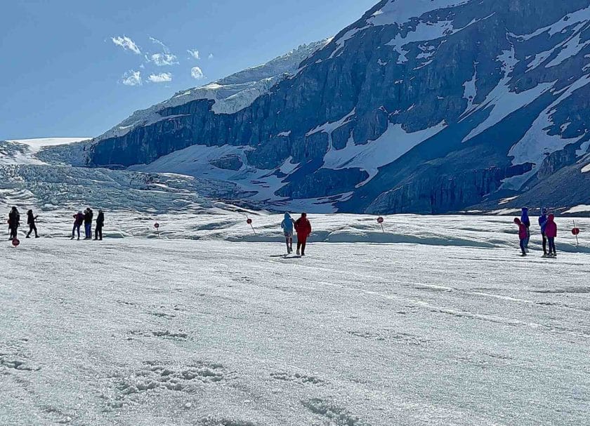 On the Athabasca Glacier with the Columbia Icefield Adventure