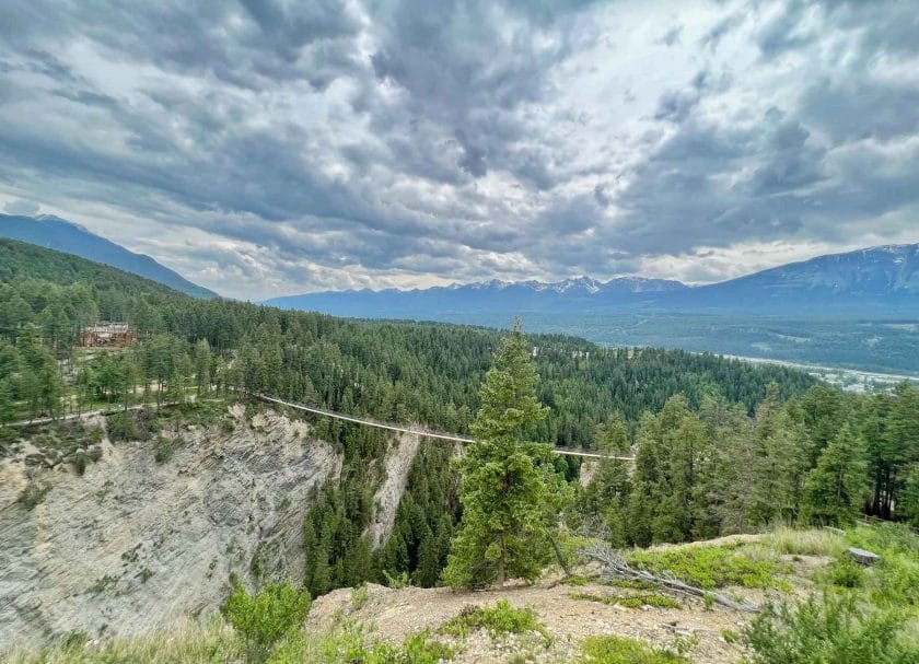 suspension bridge at golden skybridge.