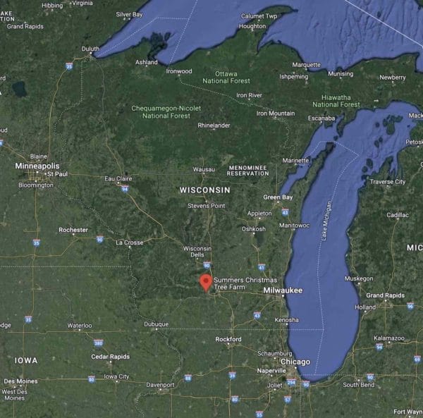 Summers Christmas Tree Farm location