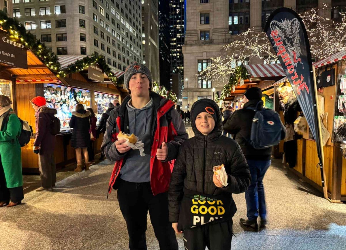 Kids at the Christmas market