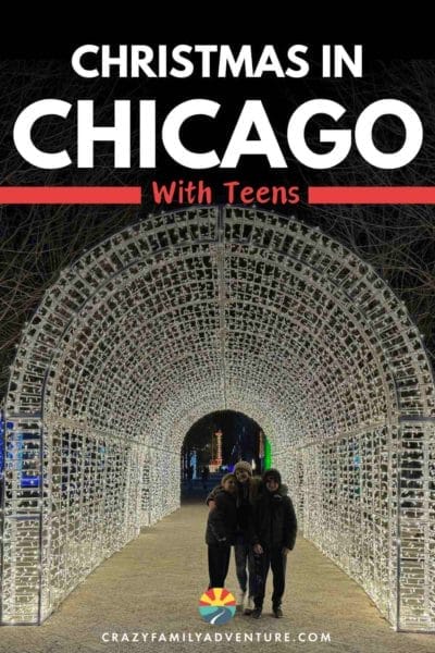 There are so many great things to do in Chicago at Christmas with teens! Check our our itinerary with our top 5 picks of what to do in Chicago at Christmas time with teens!