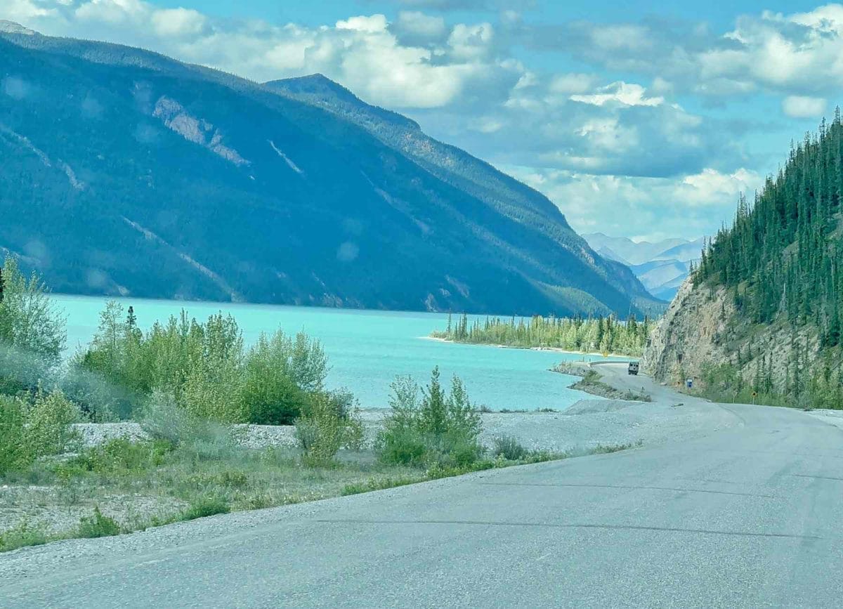 Drive by Muncho Lake on the way from Fort Nelson to Laird Hot Springs on the Alaska Highway.