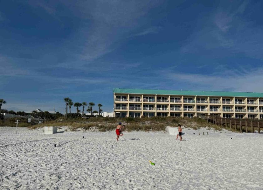 Playing Soccer on the beach in Destin. One of the best free things to do in Destin