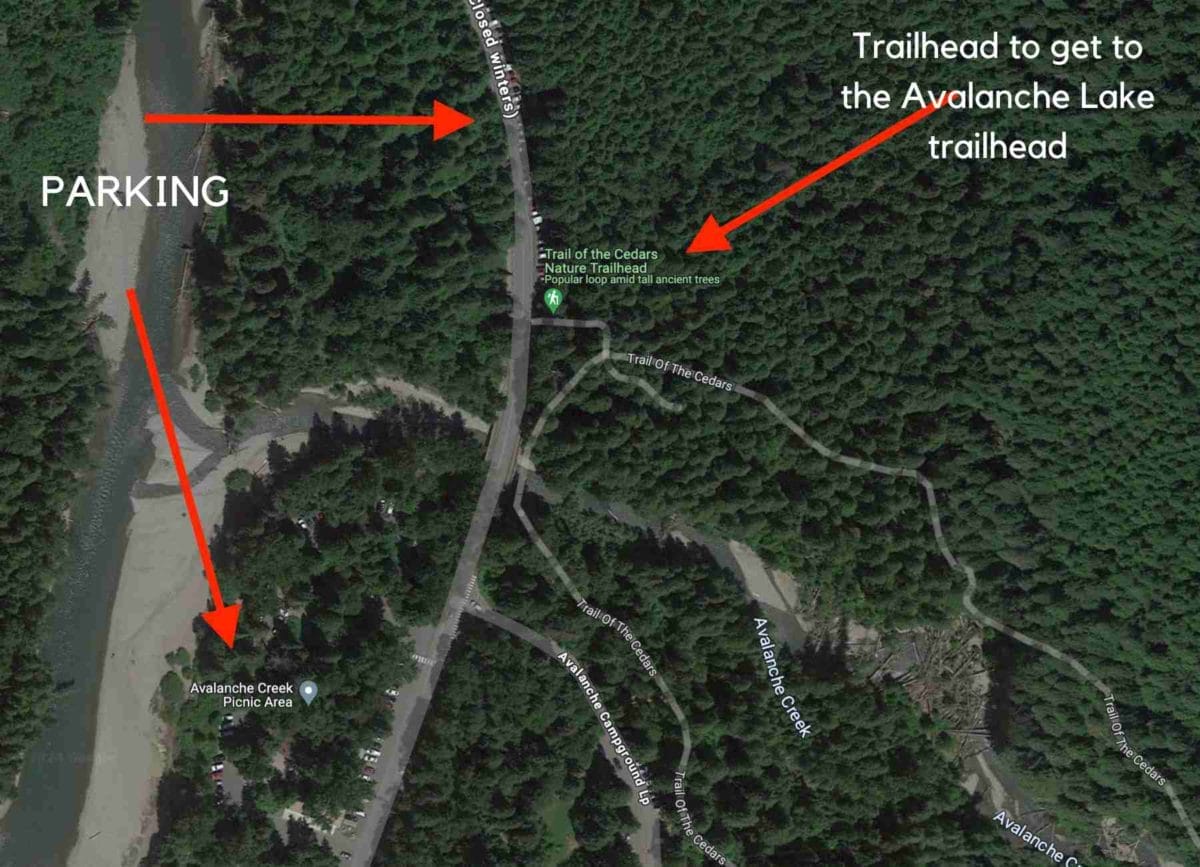 Avalanche Lake Glacier National Park parking