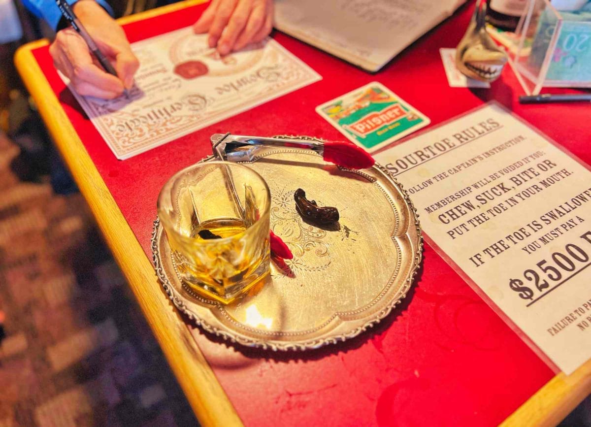 Sour Toe Shot in Dawson City