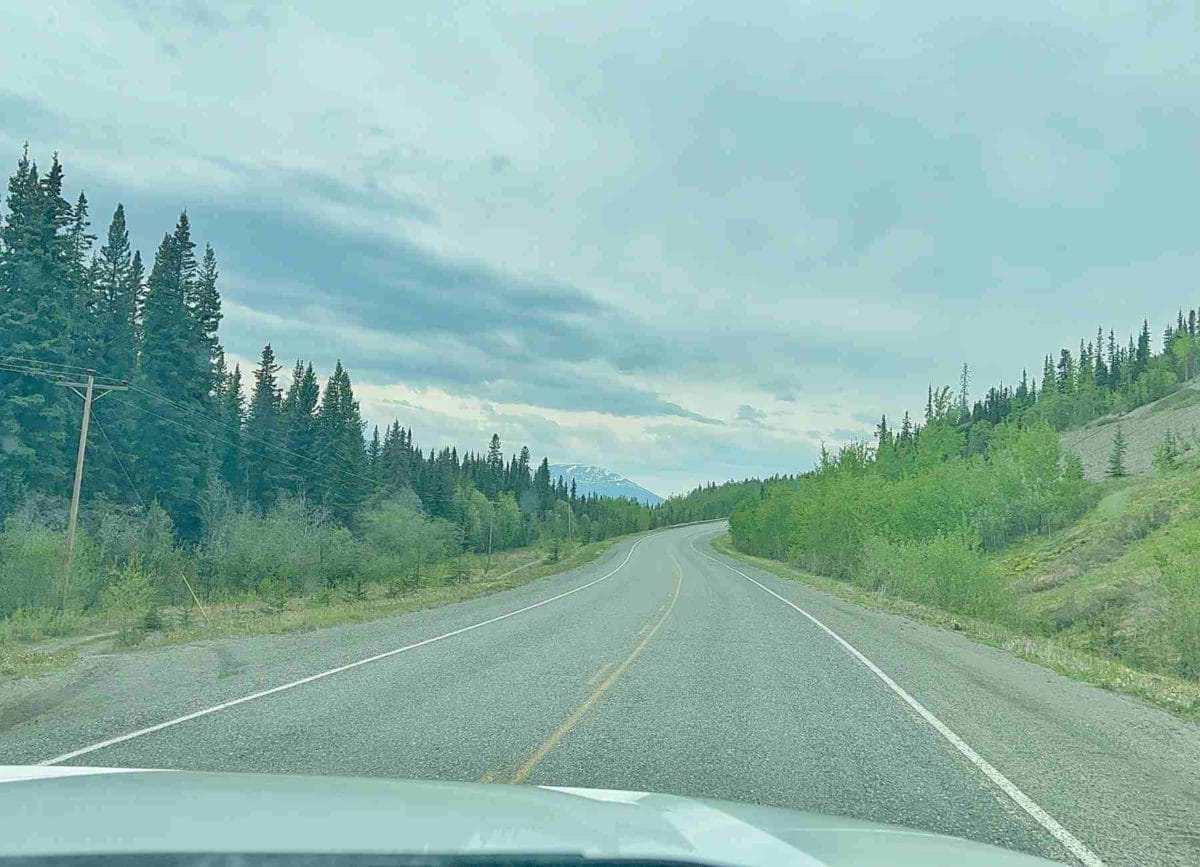 Road from Laird Hot Springs to Whitehorse