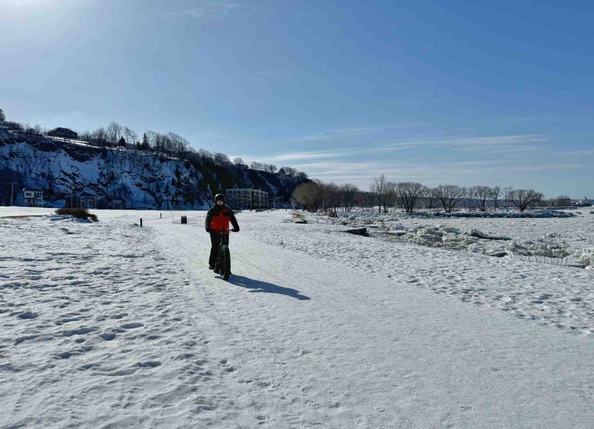 Carson Fat Biking in Quebec City.