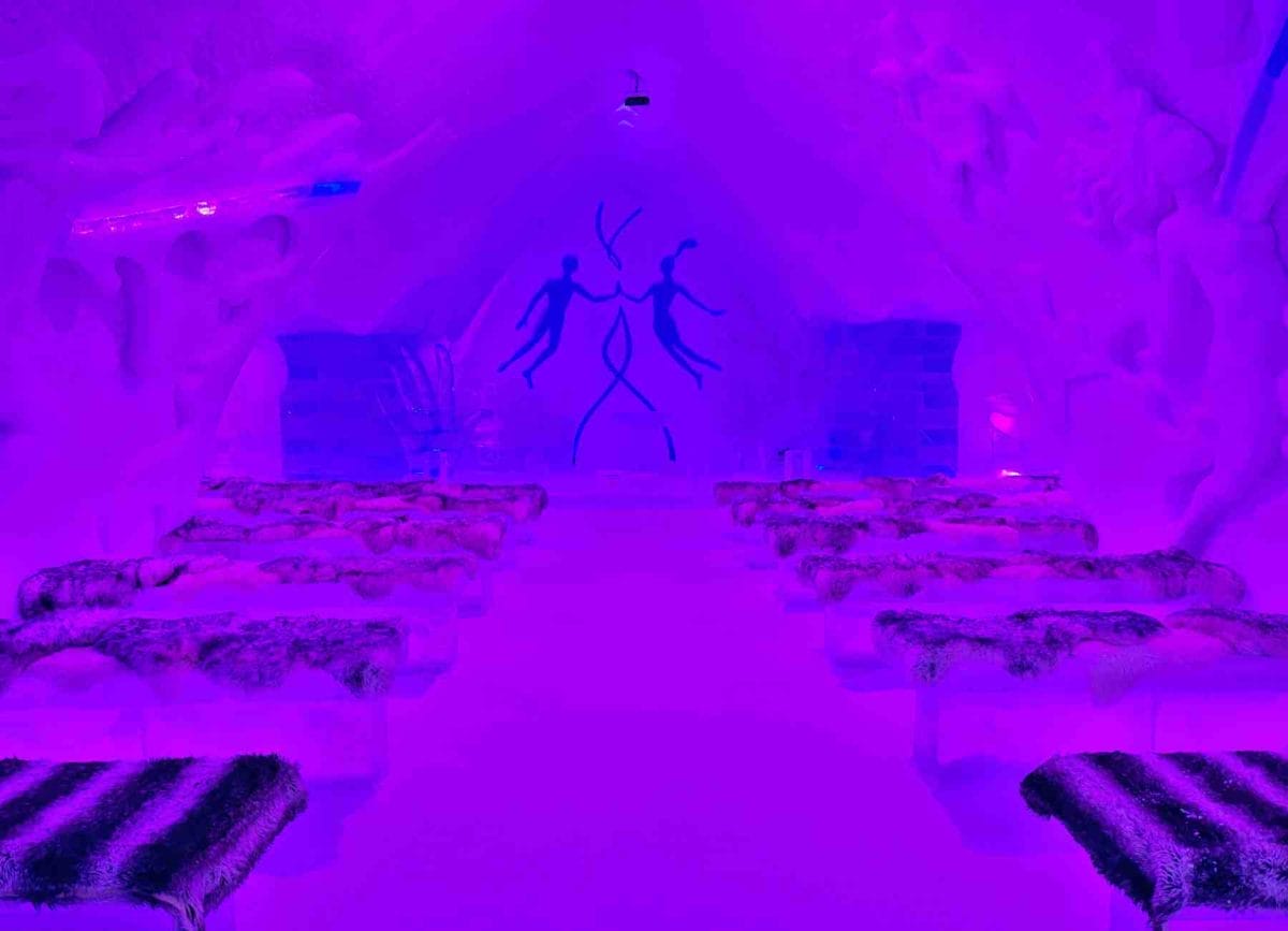 Ice church at the ice hotel