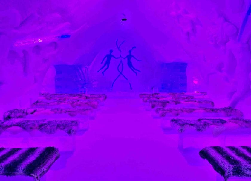 Ice church at the ice hotel