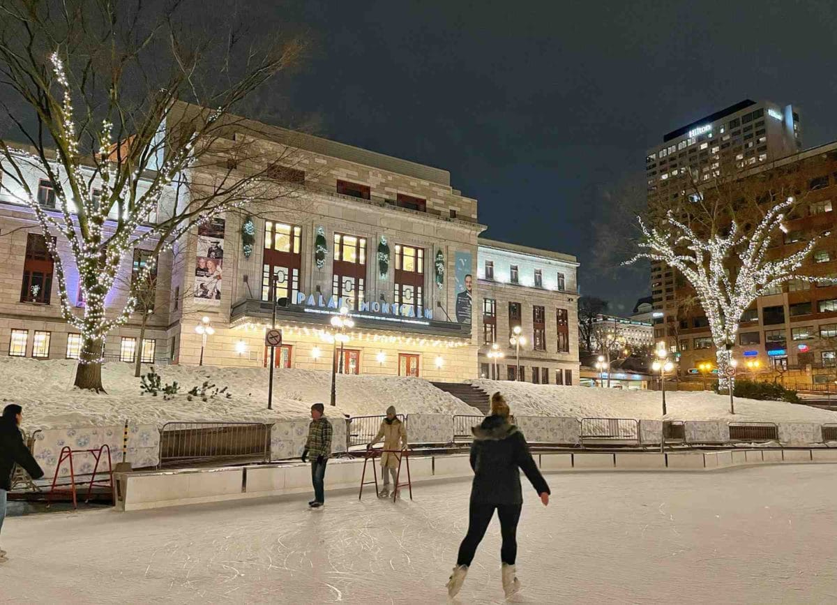 Bryanna skating in Quebec City.