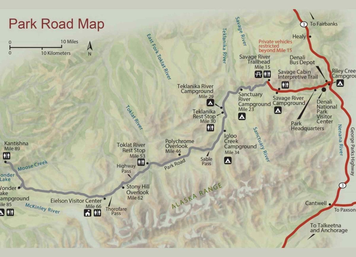Denali National Park Road Map
