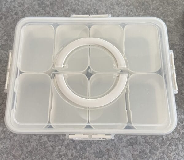 8 Compartment Portable Tray With Lid